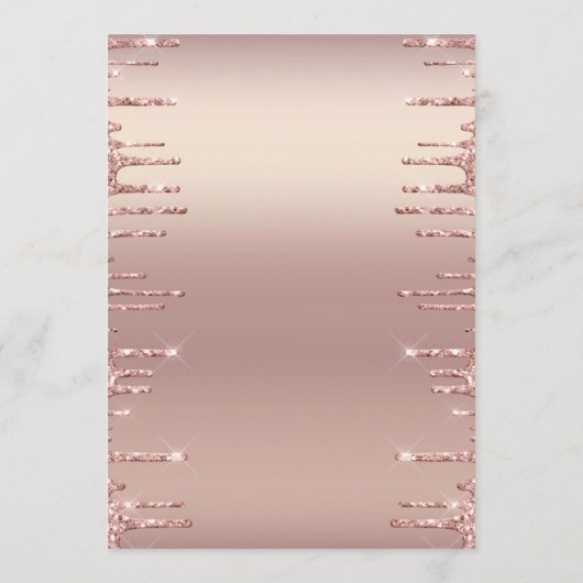 Menu Rose Gold Blush Glitter Sparkle Drips Chic (Dos)