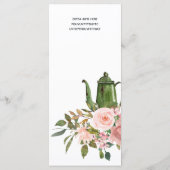 Menu Rose Gold et Floral Blush (Dos)