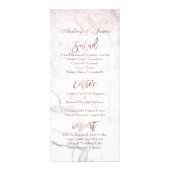 Menu Rose Gold Faux Brillants + Marbre de PixDezin (Dos)