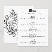 Menu rose Gold Glam Party (Devant / Derrière)