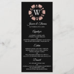 Menu Rose Gold Monogram Poker Chip Casino Mariage<br><div class="desc">Célébrez dans le style grâce à ces menus mariages à thème casino tendance. Le design est facile à personnaliser avec votre propre libellé et votre famille et vos amis seront ravis quand ils recevront ces fabuleuses cartes de menu mariage.</div>