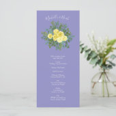 Menu Rose jaune et Mariage de fenêtre violet (Debout devant)