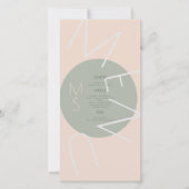 Menu rose Mariage circulaire cardiaque monogramme (Devant)