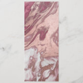 Menu Rose or rose blanc peint fille Abstrait marbre (Dos)
