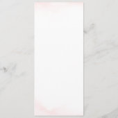 Menu Rose or simple élégant feuille monogramme mariage (Dos)