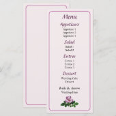Menu Rose Pâle Délicat... (Devant / Derrière)