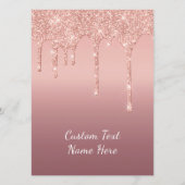 Menu Rose Parties scintillant or Blush Éclats Mariage d (Dos)