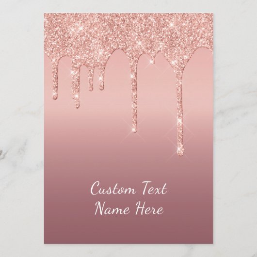 Menu Rose Parties scintillant or Blush Éclats Mariage d (Dos)