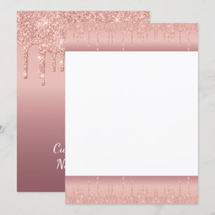 Menu Rose Parties scintillant or Blush Éclats Mariage d