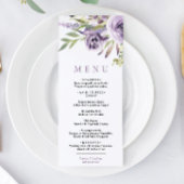 Menu Rose pourpre & Feuille verdoyant Floral Mariage Me