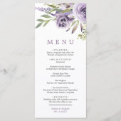 Menu Rose pourpre & Feuille verdoyant Floral Mariage Me (Devant)