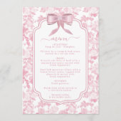 Menu Rose rose blanc  Chinoiserie Fête des mariées (Devant)