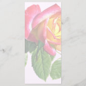 Menu Rose rouge avec centre jaune doré (Dos)