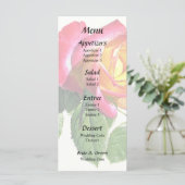 Menu Rose rouge avec centre jaune doré (Debout devant)
