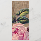 Menu Rose rustique (Dos)