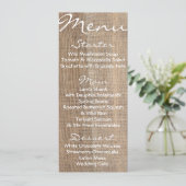 Menu Rose rustique (Debout devant)