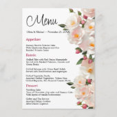 Menu Rose sauvage Elegant Chien rose Mariage (Devant)
