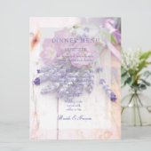 Menu Rose sauvage et Mariage d'été Lavender (Debout devant)