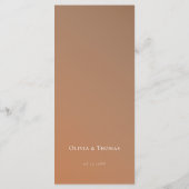 Menu Rose simple classique Eucalyptus Mariage en terre  (Dos)