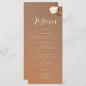 Menu Rose simple classique Eucalyptus Mariage en terre  (Devant / Derrière)