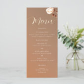 Menu Rose simple classique Eucalyptus Mariage en terre  (Debout devant)