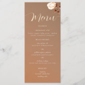 Menu Rose simple classique Eucalyptus Mariage en terre  (Devant)