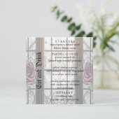 Menu Rose violet par la fenêtre - mariage de style goth (Debout devant)