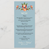 Menu Rosemaling bleu et rouge (Devant)