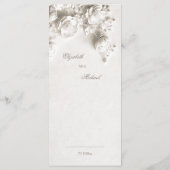 Menu Roses 3D Fleurs Sculpturales Ivoire (Dos)