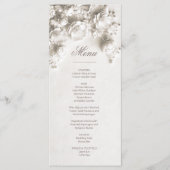 Menu Roses 3D Fleurs Sculpturales Ivoire (Devant)