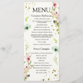 Menu Roses blanches et blanches monogrammes et éclabous (Devant)