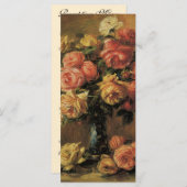 Menu Roses dans un Vase de Renoir, Mariage Floral Vinta (Devant / Derrière)