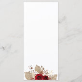 Menu Roses de Bourgogne Boho et Herbe de Pampas (Dos)