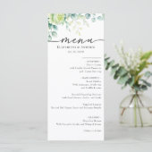 Menu Roses de l'eucalyptus | Elegant Boho Greenery Mari (Debout devant)