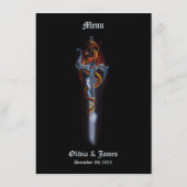 Menu Roses d'épée de dragon rouge (Dos)