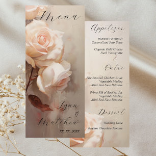 Menu Roses d'été Elégante Réception de mariage