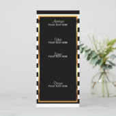 Menu Roses jaunes sur bandes noires et blanches (Debout devant)