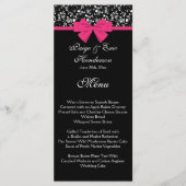Menu Roses noires et blanches Bow rose (Devant)