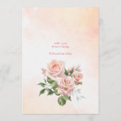 Menu Roses rose crème pastel Mohndi lanternes arabes (Dos)