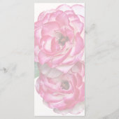 Menu Roses roses et blanches (Dos)