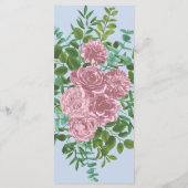 Menu Roses roses Jardin Printemps Mariage (Dos)