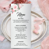 Menu Roses roses roses et Mariage d'argent de luxe