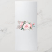 Menu Roses roses roses et Mariage d'argent de luxe (Dos)