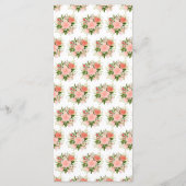 Menu Roses rouges corail avec feuillage (Dos)