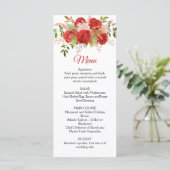 Menu Roses rouges d'hiver, Berries, tiges, Mariage de v (Debout devant)