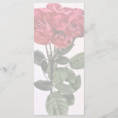 Menu Roses Rouges et Feuilles (Dos)