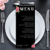 Menu Roses rouges Mariage noir