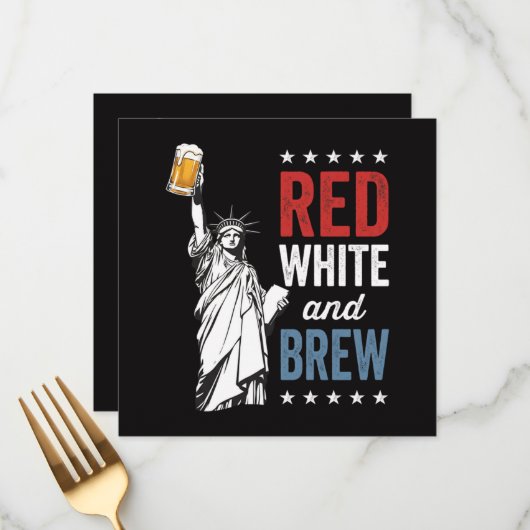 Menu Rouge Blanc et Bière 250e Anniversaire (Devant/Arrière en situation)
