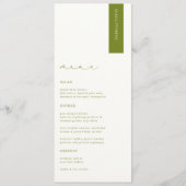 Menu ROWAN Modern Wedding Place Card (Devant)