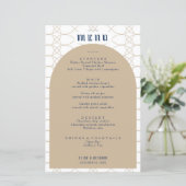 Menu Royal Blue Classic Retro Mariage (Debout devant)